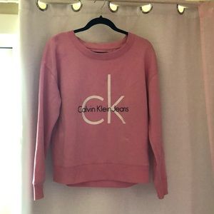 Calvin Klein bubble gum pink sweatshirt. Size M.